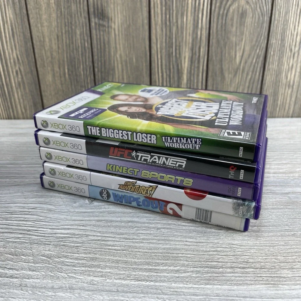 Xbox 360 Kinect Bundle Lot Of 5 Video Games Tested Working